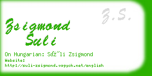 zsigmond suli business card